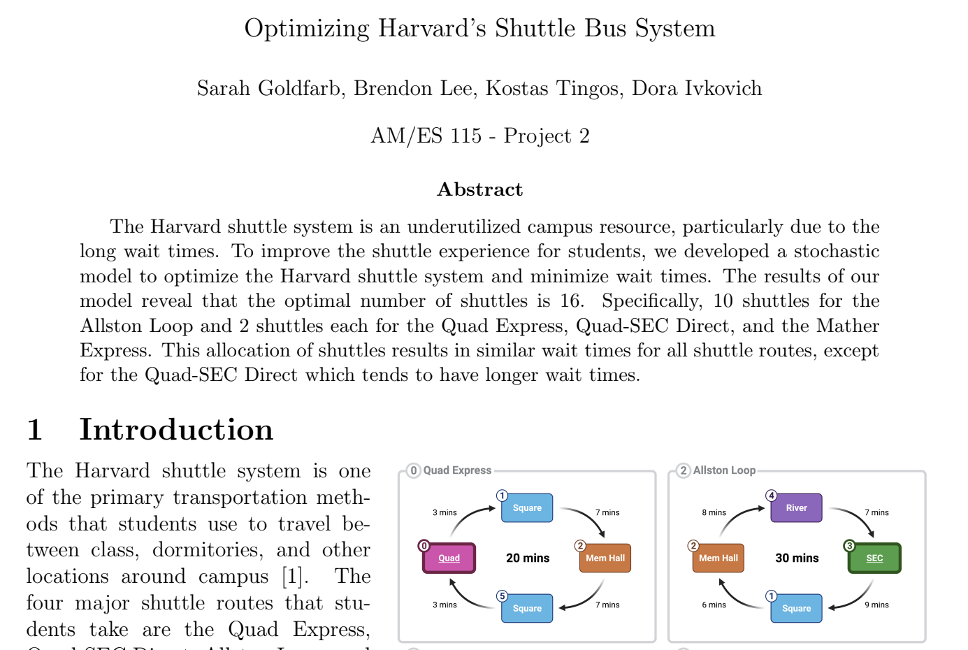 Harvard Shuttle System Project